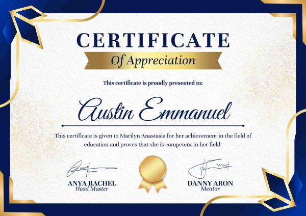 Certicate-Editable Certificate OF Appreciation, Appreciation Award, Canva Template, Printable Template, Instant